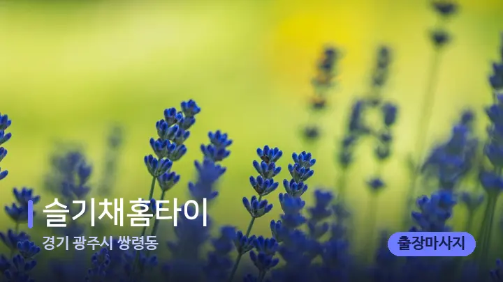 경기 광주시 쌍령동 슬기채홈타이 — 아로마테라피 오일