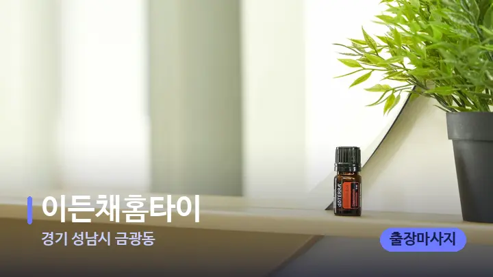 경기 성남시 금광동 이든채홈타이 — 아로마테라피 오일