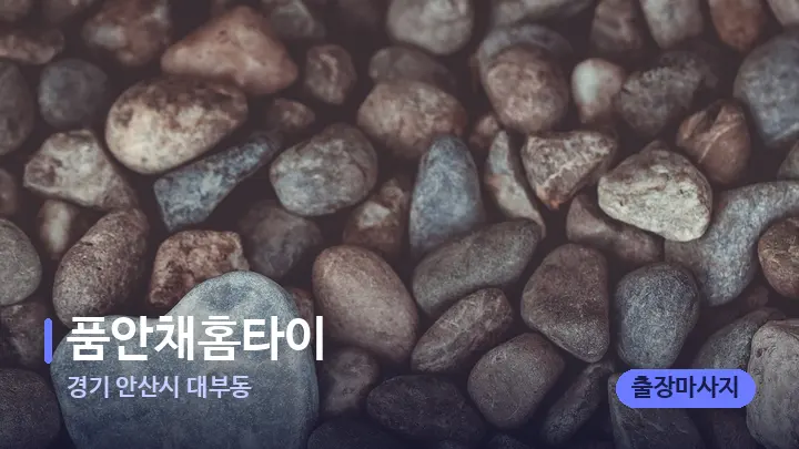 경기 안산시 대부동 품안채홈타이 — 마사지용 스톤