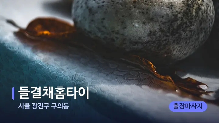 서울 광진구 구의동 들결채홈타이 — 마사지용 스톤