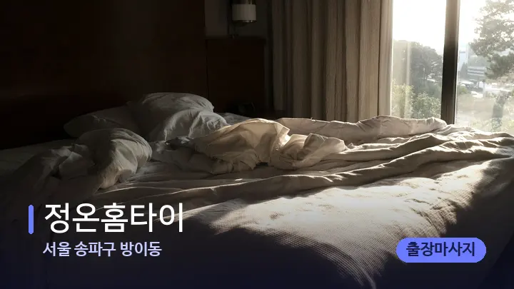 서울 송파구 방이동 정온홈타이 — 휴식 분위기의 스파 베드