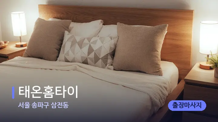 서울 송파구 삼전동 태온홈타이 — 휴식 분위기의 스파 베드