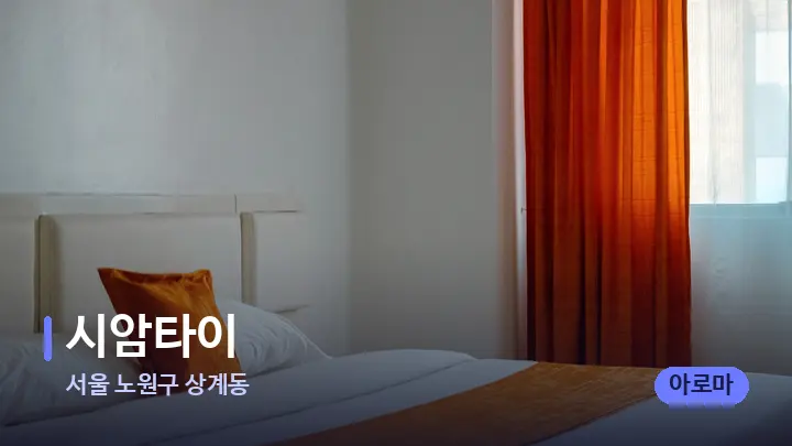 서울 노원구 상계동 시암타이 — 휴식 분위기의 스파 베드