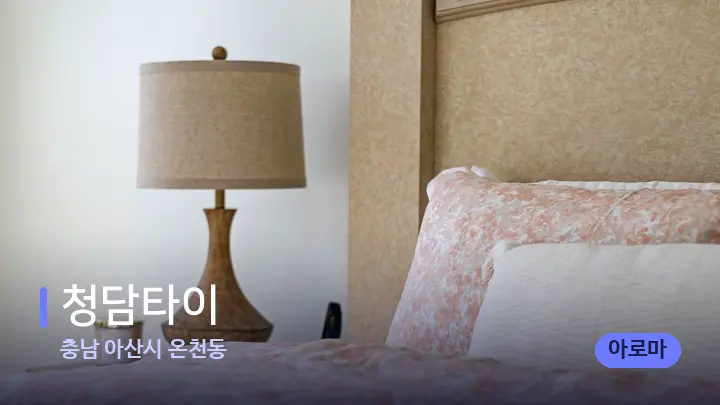 충남 아산시 온천동 청담타이 — 휴식 분위기의 스파 베드