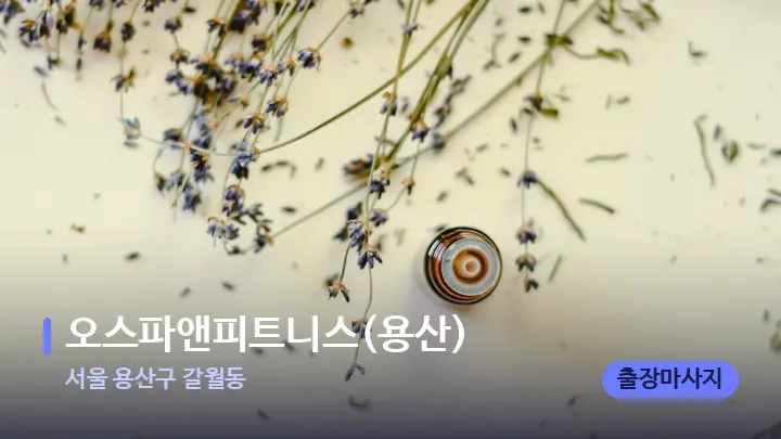 서울 용산구 갈월동 오스파앤피트니스(용산) — 아로마테라피 오일