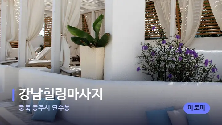 충북 충주시 연수동 강남힐링마사지 — 스파 프런트 공간
