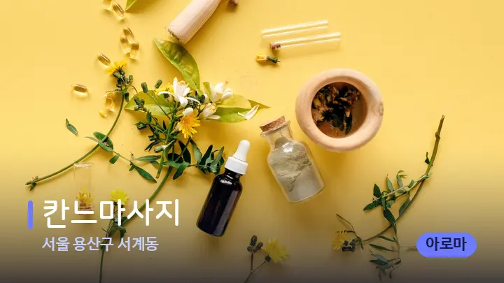 서울 용산구 서계동 칸느마사지 — 아로마테라피 오일