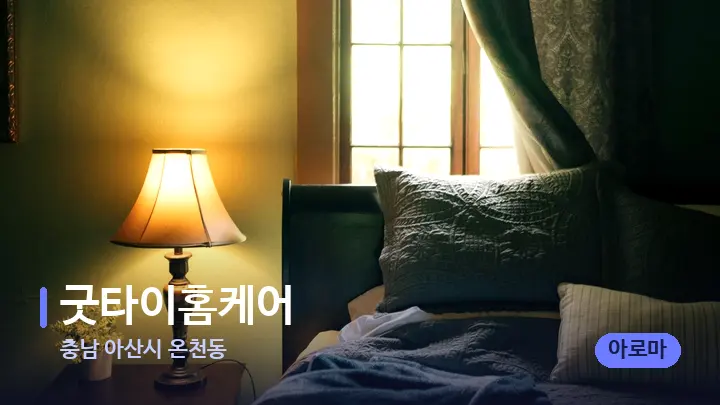 충남 아산시 온천동 굿타이홈케어 — 휴식 분위기의 스파 베드