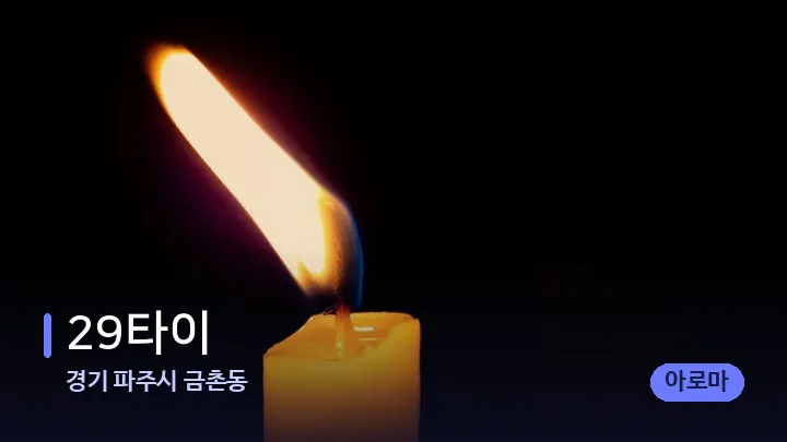 경기 파주시 금촌동 29타이 — 캔들과 수건이 놓인 스파 소품