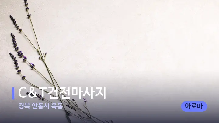 경북 안동시 옥동 C&T건전마사지 — 아로마테라피 오일
