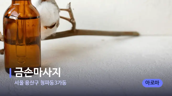 서울 용산구 청파동3가동 금손마사지 — 아로마테라피 오일