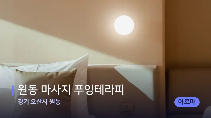 경기 오산시 원동 원동 마사지 푸잉테라피 — 휴식 분위기의 스파 베드