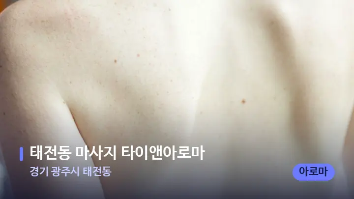 경기 광주시 태전동 태전동 마사지 타이앤아로마 — 등·허리 오일 관리 장면