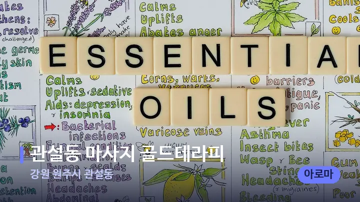 강원 원주시 관설동 관설동 마사지 골드테라피 — 아로마테라피 오일