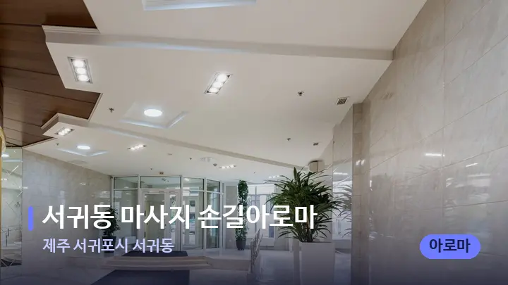 제주 서귀포시 서귀동 서귀동 마사지 손길아로마 — 스파 프런트 공간
