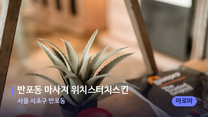 서울 서초구 반포동 반포동 마사지 위치스터치스킨 — 스파 프런트 공간