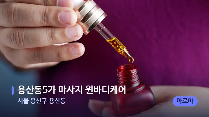 서울 용산구 용산동 용산동5가 마사지 원바디케어 — 아로마테라피 오일