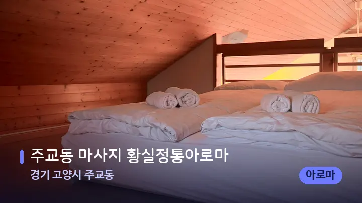 경기 고양시 주교동 주교동 마사지 황실정통아로마 — 휴식 분위기의 스파 베드