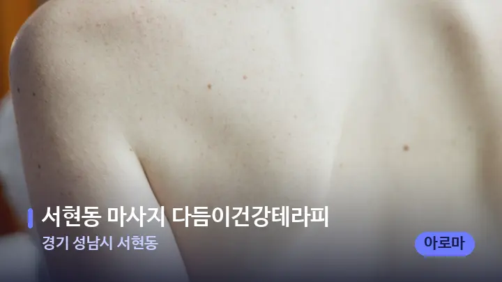 경기 성남시 서현동 서현동 마사지 다듬이건강테라피 — 등·허리 오일 관리 장면