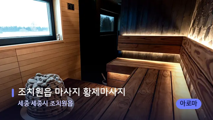 세종 세종시 조치원읍 조치원읍 마사지 황제마사지 — 웰니스 스파 공간