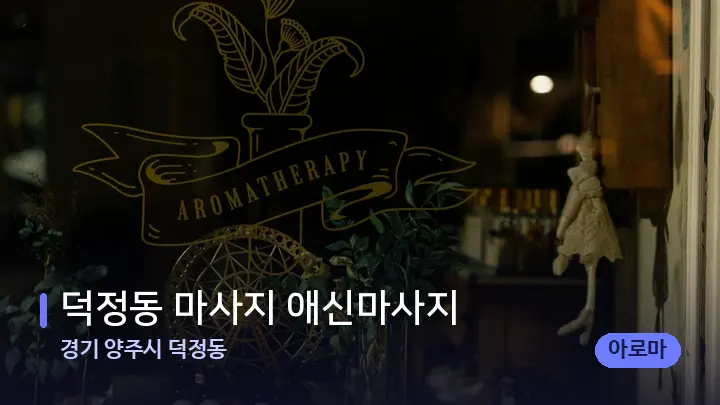 경기 양주시 덕정동 덕정동 마사지 애신마사지 — 아로마테라피 오일