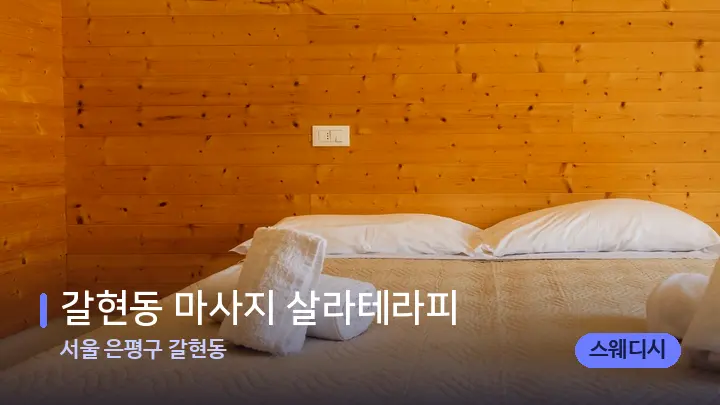 서울 은평구 갈현동 갈현동 마사지 살라테라피 — 휴식 분위기의 스파 베드