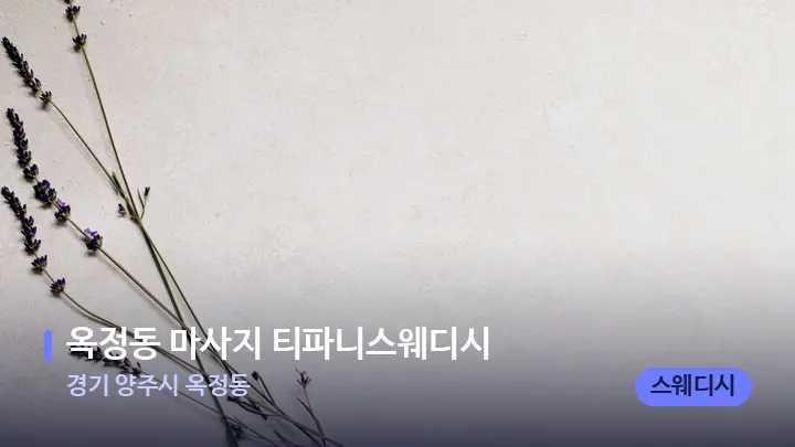 경기 양주시 옥정동 옥정동 마사지 티파니스웨디시 — 아로마테라피 오일