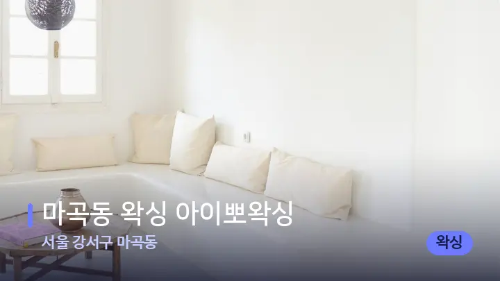 서울 강서구 마곡동 마곡동 왁싱 아이뽀왁싱 — 스파 프런트 공간