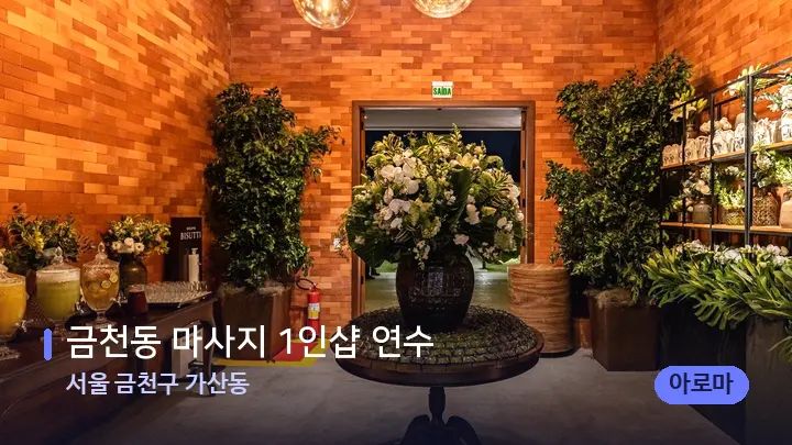 서울 금천구 가산동 금천동 마사지 1인샵 연수 — 스파 프런트 공간
