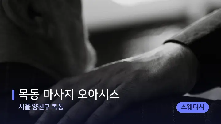 서울 양천구 목동 목동 마사지 오아시스 — 어깨를 다루는 관리사의 손