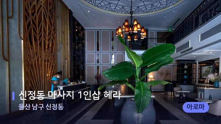 울산 남구 신정동 신정동 마사지 1인샵 헤라 — 스파 프런트 공간
