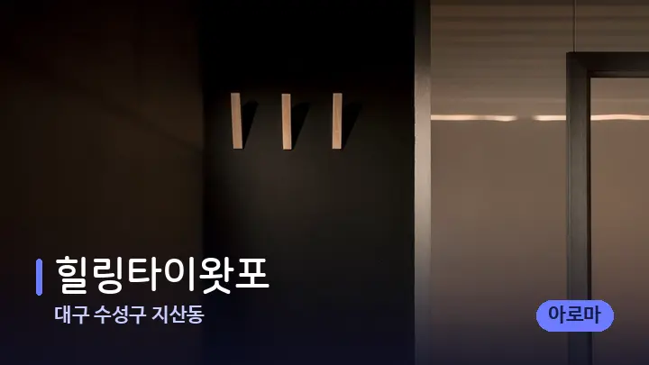 대구 수성구 지산동 힐링타이왓포 — 웰니스 스파 공간