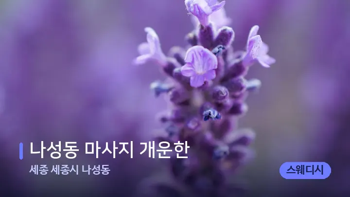 세종 세종시 나성동 나성동 마사지 개운한 — 아로마테라피 오일