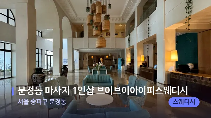 서울 송파구 문정동 문정동 마사지 1인샵 브이브이아이피스웨디시 — 스파 프런트 공간