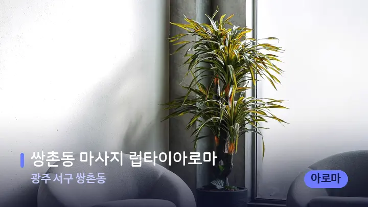 광주 서구 쌍촌동 쌍촌동 마사지 럽타이아로마 — 스파 프런트 공간