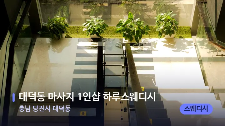 충남 당진시 대덕동 대덕동 마사지 1인샵 하루스웨디시 — 웰니스 스파 공간