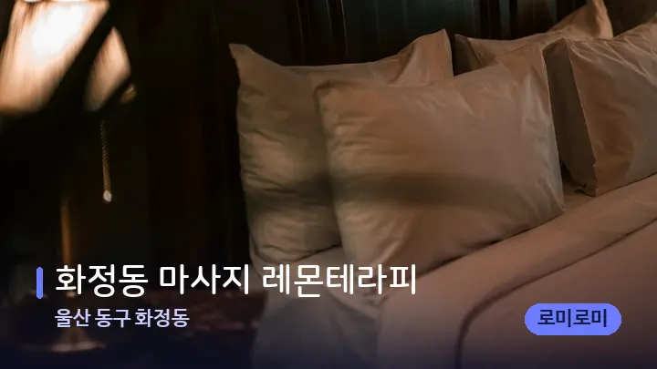울산 동구 화정동 화정동 마사지 레몬테라피 — 휴식 분위기의 스파 베드