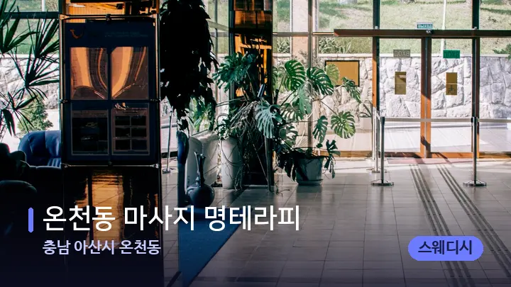 충남 아산시 온천동 온천동 마사지 명테라피 — 스파 프런트 공간