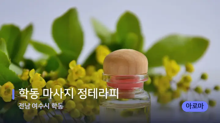 전남 여수시 학동 학동 마사지 정테라피 — 아로마테라피 오일