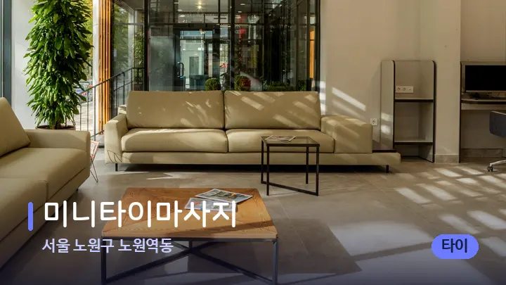 서울 노원구 노원역동 미니타이마사지 — 스파 프런트 공간