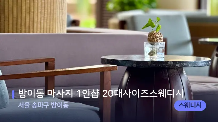 서울 송파구 방이동 방이동 마사지 1인샵 20대사이즈스웨디시 — 스파 프런트 공간