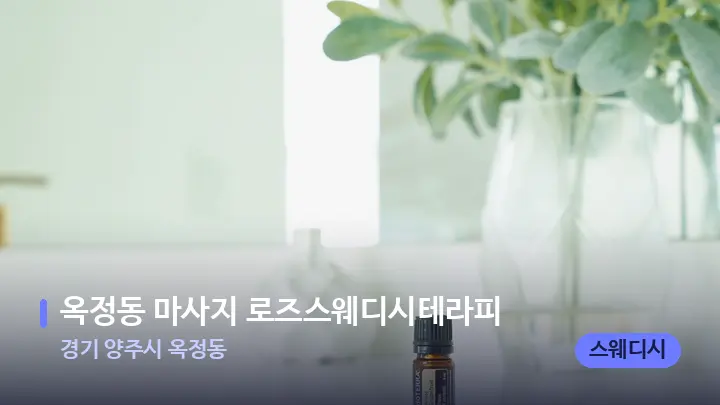 경기 양주시 옥정동 옥정동 마사지 로즈스웨디시테라피 — 아로마테라피 오일
