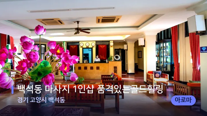 경기 고양시 백석동 백석동 마사지 1인샵 품격있는골드힐링 — 스파 프런트 공간