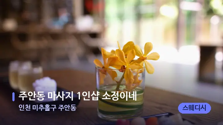인천 미추홀구 주안동 주안동 마사지 1인샵 소정이네 — 스파 프런트 공간