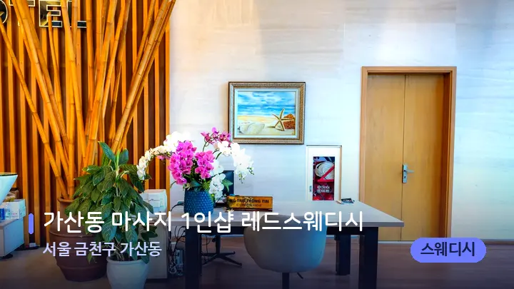 서울 금천구 가산동 가산동 마사지 1인샵 레드스웨디시 — 스파 프런트 공간