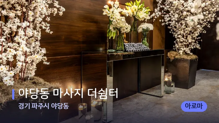 경기 파주시 야당동 야당동 마사지 더쉼터 — 스파 프런트 공간