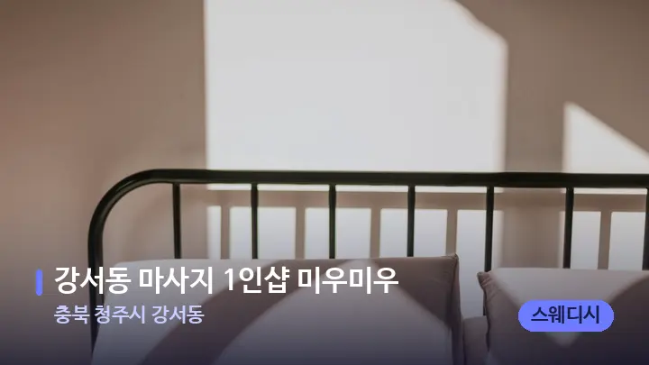 충북 청주시 강서동 강서동 마사지 1인샵 미우미우 — 휴식 분위기의 스파 베드