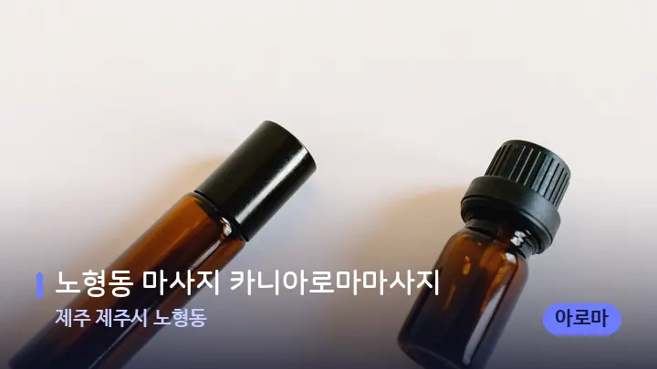 제주 제주시 노형동 노형동 마사지 카니아로마마사지 — 아로마테라피 오일