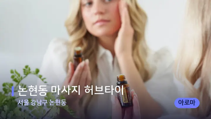 서울 강남구 논현동 논현동 마사지 허브타이 — 아로마테라피 오일