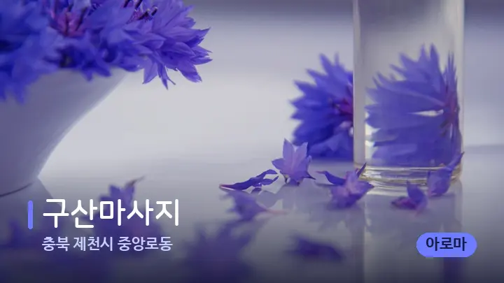 충북 제천시 중앙로동 구산마사지 — 아로마테라피 오일